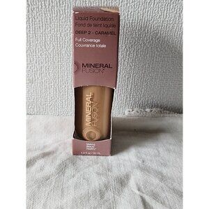 Deep 2 Caramel Liquid Foundation  1 Oz By Mineral Fusion New NIB